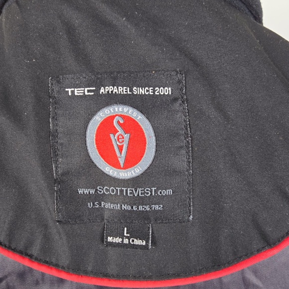SCOTTeVEST- Mens Large SeV TEC Convertible Travel Jacket -Black - Picture 9 of 16